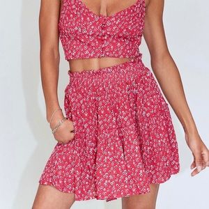 PRINCESS POLLY SHAH SET SKIRT IN RED